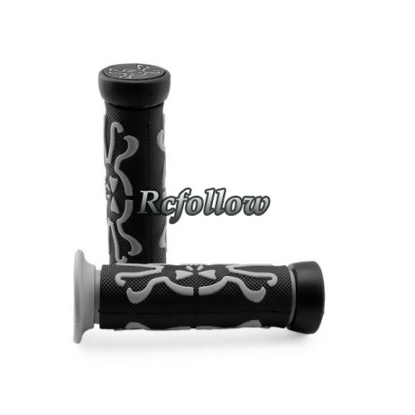 KÄEPIDEMED MOTO 22MM PEALUUDEGA MUSTAD KPL