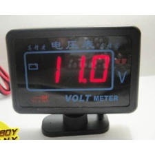VOLTMEETER 9-40VDC LED PUNANE